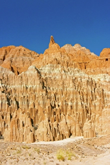 Weathered Prints: USA, Nevada, Panaca. Cathedral Gorge State Park, sculpted cliffs