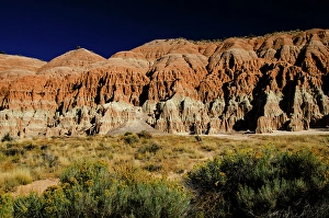 Weathered Prints: USA, Nevada, Panaca. Cathedral Gorge State Park, sculpted cliffs