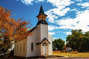 Ghost Town Prints: USA, Nevada, Paradise Valley. Community Church