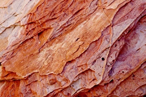 Images Dated 28th April 2011: USA, Nevada, Valley of Fire State Park. Layers of multi-hued sandstone. Credit as
