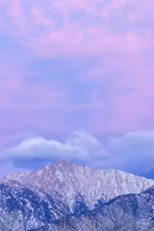 White Mountain Prints: USA, Nevada, White Mountains. Sunset on Boundary Peak