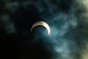 Nevada Prints: USA, Nevada, Winnemucca. Annular Solar Eclipse, Blueish