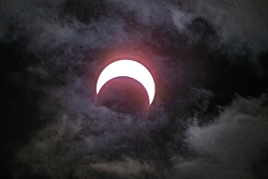Nevada Prints: USA, Nevada, Winnemucca. Annular Solar Eclipse