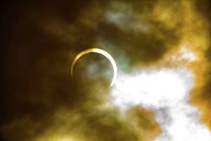 Nevada Prints: USA, Nevada, Winnemucca. Annular Solar Eclipse, Seven-eights Covered