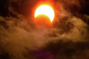 Nevada Prints: USA, Nevada, Winnemucca. Annular Solar Eclipse
