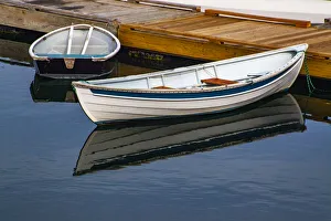 Images Dated 2021 April: USA, New England, Maine, Mt. Desert, Southwest Harbor with wooden boats