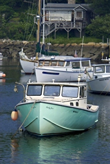 Images Dated 22nd June 2008: USA, New England, Maine, Ogunquit, boats moored in Perkins Cove