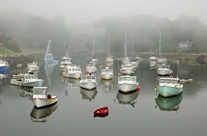 Perkins Cove Prints: USA, New England, Maine, Ogunquit, boats in Perkins Cove