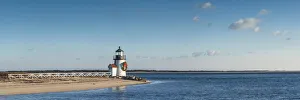 Prints of USA, New England, Massachusetts, Nantucket Island, Nantucket Town, Brant Point Lighthouse with a Christmas wreath Images Dated 2019 May: USA, New England, Massachusetts, Nantucket Island, Nantucket Town