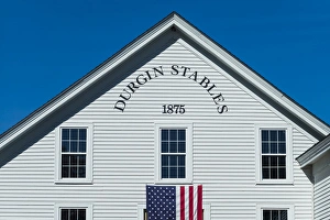 Images Dated 3rd October 2014: USA, New Hampshire, Lake Winnipesaukee Region, Wolfeboro, Durgin Stables building