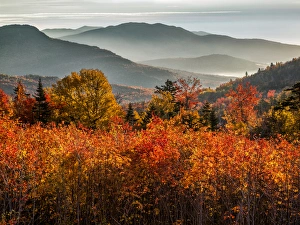 New Hampshire Prints: USA, New Hampshire, White Mountains, Sunrise from a Kancamagus Highway overlook
