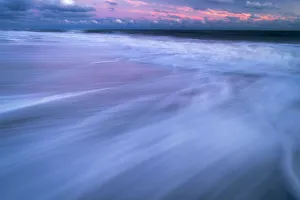 Images Dated 7th June 2021: USA, New Jersey, Cape May National Seashore. Sunrise on ocean shore