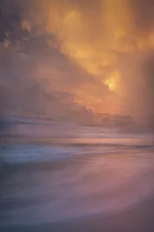 USA, New Jersey, Cape May National Seashore. Sunrise on shoreline