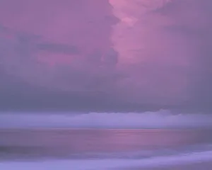 Images Dated 2nd June 2023: USA, New Jersey, Cape May National Seashore. Abstract of ocean and clouds at sunrise