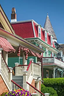 Architecture Collection: USA, New Jersey, Cape May. Victorian house detail