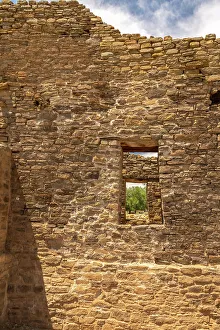 11th Century Prints: USA, New Mexico, Aztec Ruins National Monument. Ancient Indian ruins