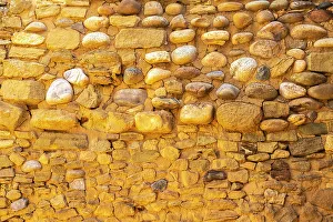 Images Dated 19th November 2021: USA, New Mexico, Aztec Ruins National Monument. Detail of rock wall