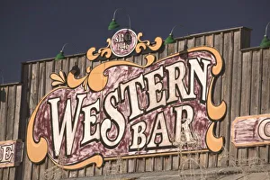 Old West Prints: USA, New Mexico, Cloudcroft: Mountain Town (el. 9000ft) above Alamogordo Western Bar