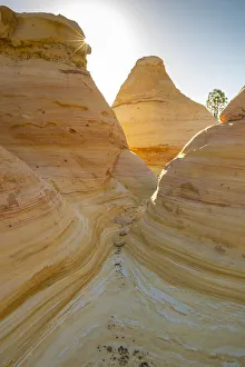 Images Dated 2nd July 2021: USA, New Mexico, Ojito Wilderness. Eroded desert rocks