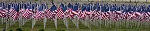 Images Dated 25th May 2007: USA, New Mexico, Questa, Flag Memorial Honoring Americas Veterans