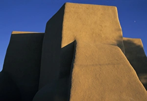 Adobe Prints: USA, New Mexico, Rancho de Taos, Adobe Church, famous from Georgia O Keefe s