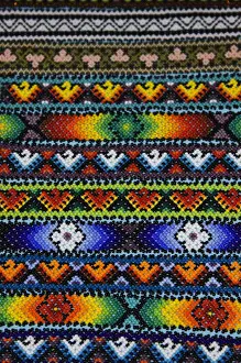 Jewelry Prints: USA; New Mexico; Santa Fe; Beaded jewelery made by Aztec Indians