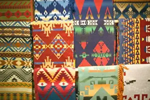 Choice Prints: USA, New Mexico, Santa Fe: Indian Pattern Blankets for Sale