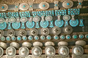 Choice Prints: USA, New Mexico, Santa Fe: Turquoise & Silver Belts For Sale