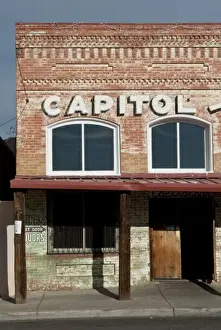 Images Dated 27th February 2009: USA, New Mexico, Socorro, detail of old saloon on main square of town near Bosque