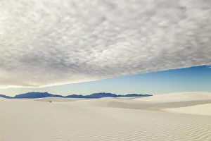 Images Dated 2nd July 2019: USA, New Mexico, White Sands National Park. Sand dunes and thick cloud cover. Credit as