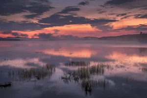 USA, New York, Adirondack State Park. Sunrise on Raquette Lake