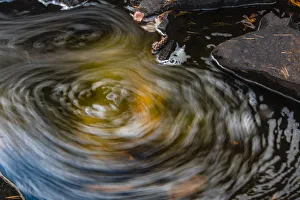 USA, New York, Adirondack State Park. Close-up of stream eddy