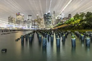 New York City Prints: USA, New York. Downtown view from Pier 1