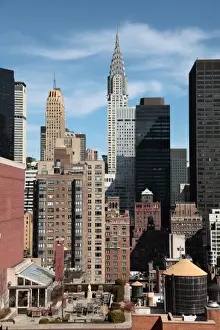 Images Dated 12th March 2009: USA, New York, New York City, The cityscape of Manhattan with Chrysler Building in