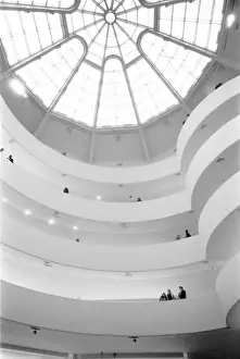 USA, New York, New York City: The Guggenheim Museum View looking Up