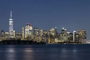 USA, New York. New York City skyline at night