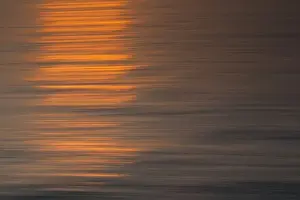 USA, New York, Southold. Water blur on Long Island Sound, as seen from Orient Point