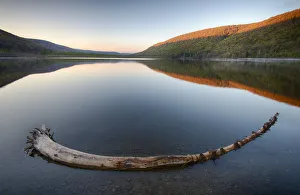New York State Prints: USA, New York State. Early spring morning on Labrador Pond