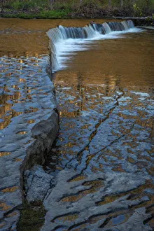 Images Dated 4th May 2018: USA, New York, Watkins Glen. Stream and waterfall scenic