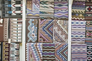 Images Dated 16th February 2009: USA, NM, Gallup, Handmade Navajo Rugs for Sale