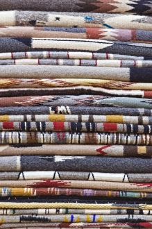 Images Dated 16th February 2009: USA, NM, Gallup, Handmade Navajo Rugs for Sale