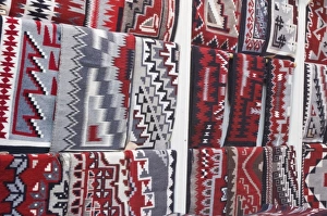 Images Dated 16th February 2009: USA, NM, Gallup, Handmade Navajo Rugs for Sale