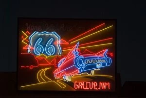 Images Dated 21st June 2006: USA, NM, Historic Route 66 Neon sign - Gallup Chamber of Commerce