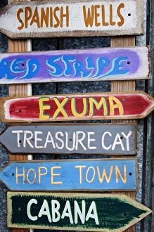 Images Dated 12th August 2012: USA; North America; Florida; Apalachicola; Colorful signs in Historic Apalachicola