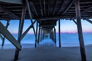 Leisure Prints: USA, North Carolina, Avon. Atlantic Ocean at Avon Fishing Pier