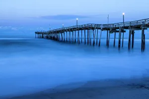 USA, North Carolina, Avon. Atlantic Ocean at Avon Fishing Pier