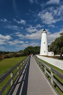 World Locations Prints: USA, North Carolina, Cape Hatteras National Saeshore, Ocracoke, Ocracoke Lighthouse, b