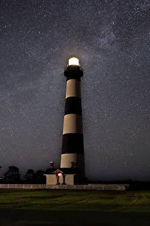 Lookout Prints: USA, North Carolina, Nags Head. Bodie Island Lighthouse