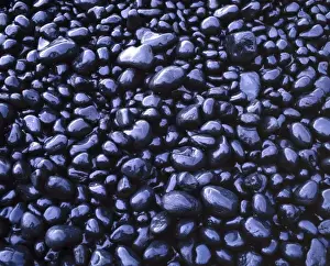 Graphic Prints: USA, Oregon, Agate Beach SP. Ocean water has finely polished these pebbles at Agate