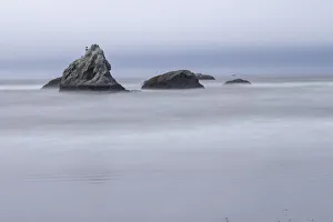 Silky Prints: Usa, Oregon, Bandon. Bandon Beach